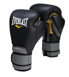 Перчатки боксерские на липучке Everlast Pro Leather Strap, кожа, 10-18 oz (691001)