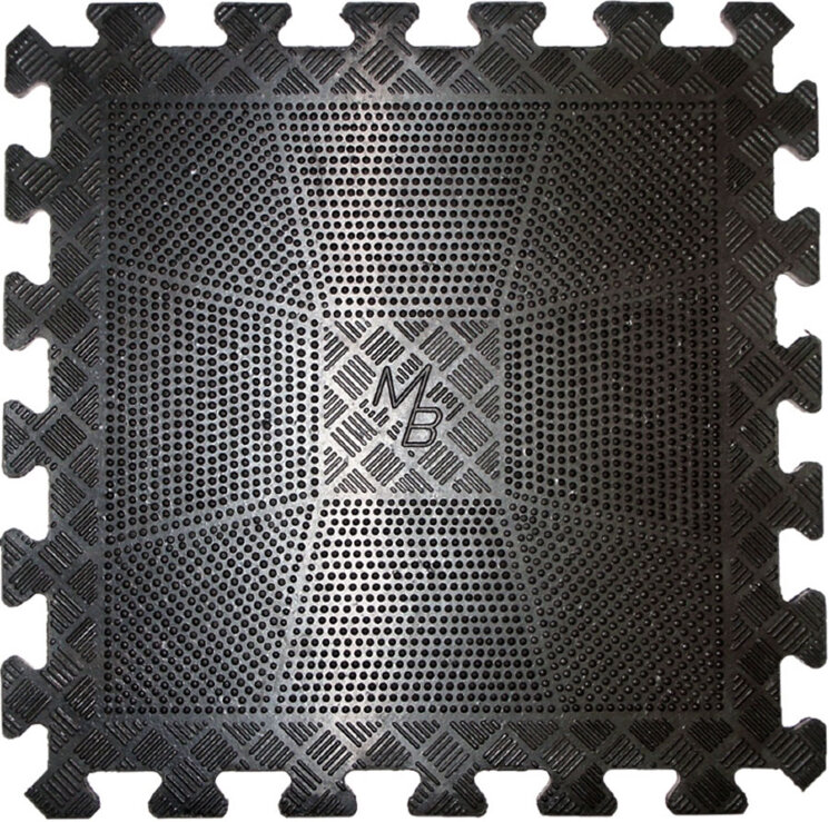 Коврик резиновый 400х400х12,  400х400х20 черный (MB-MatBL)