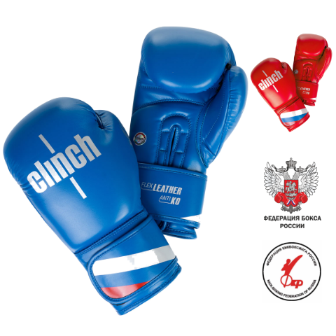 Перчатки боксерские Clinch Olimp AIBA красные, синие (C111) (С155)