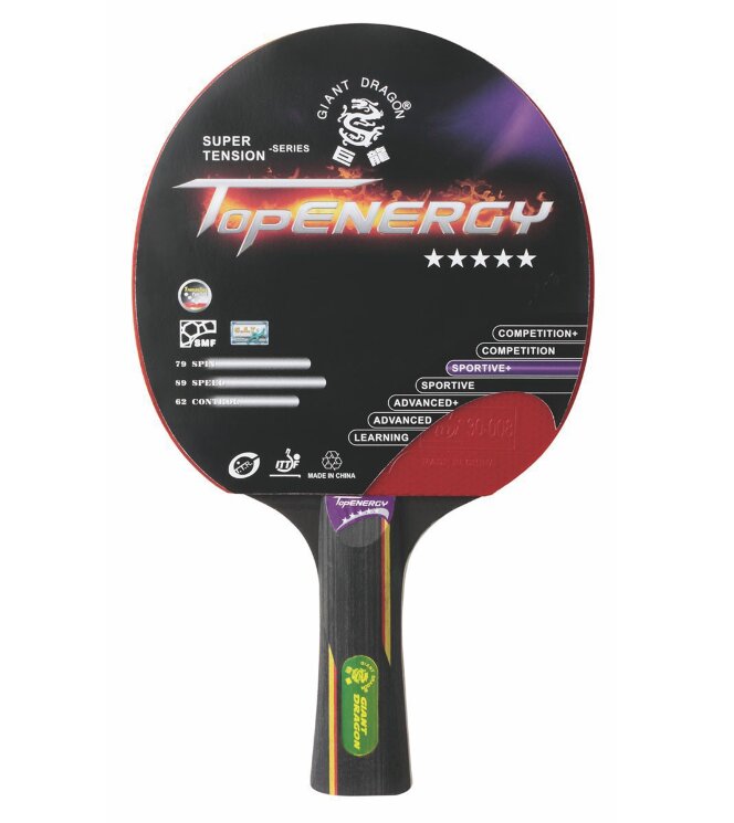 Ракетка для настольного тенниса TopEnergy GIANT DRAGON 5 ★ (ST12501)