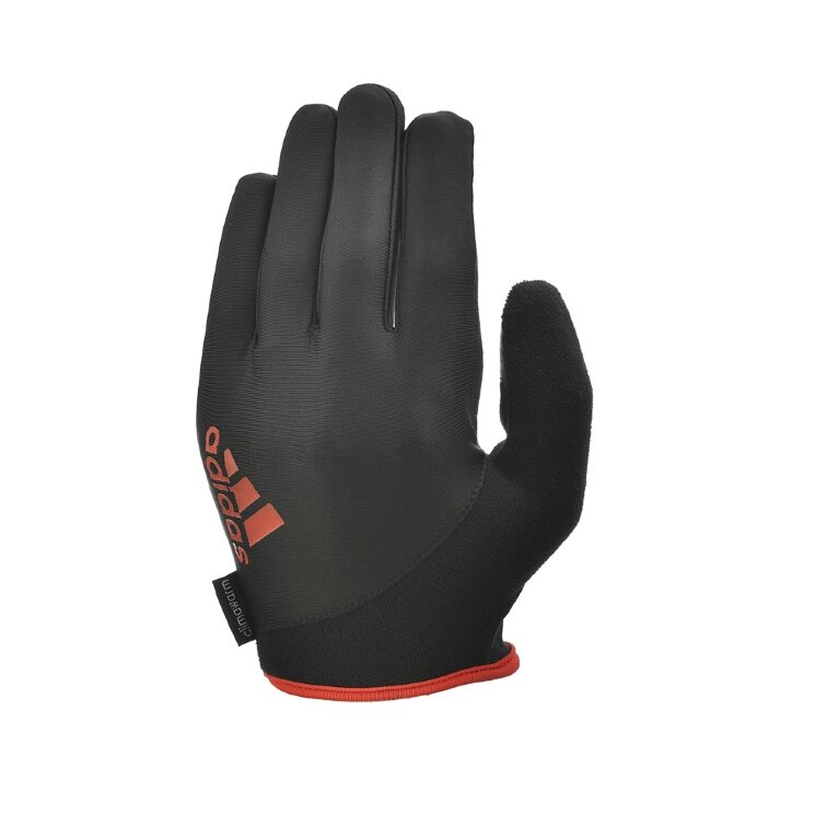 Перчатки для фитнеса (с пальцами) Adidas Essential (черный/красный) (ADGB-12421RD) 