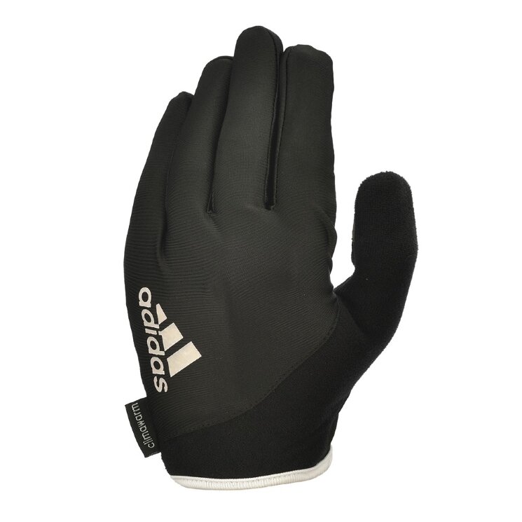 Перчатки для фитнеса (с пальцами) Adidas Essential (черный/белый) (ADGB-12421WH) 