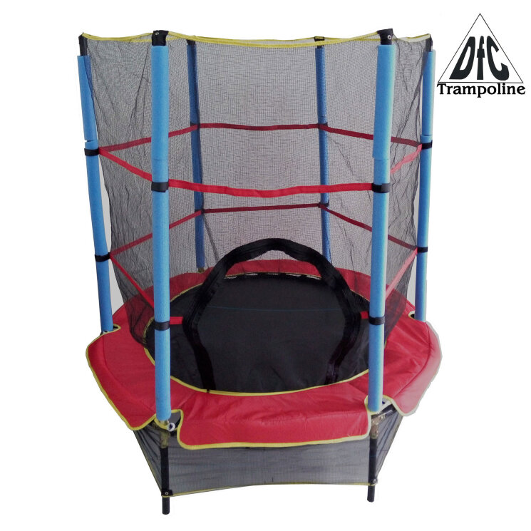 ДЕТСКИЙ БАТУТ DFC TRAMPOLINE FITNESS (55INCH-TR-E) (140 СМ) с защитной сеткой
