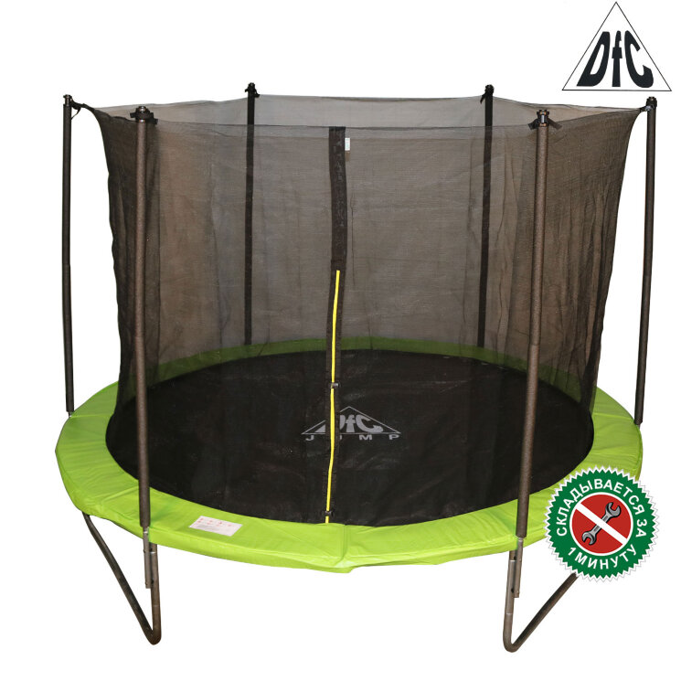 СКЛАДНОЙ СЕМЕЙНЫЙ БАТУТ С СЕТКОЙ DFC JUMP (8FT-TR-EG) (цвета: green/apple green) (244 см)