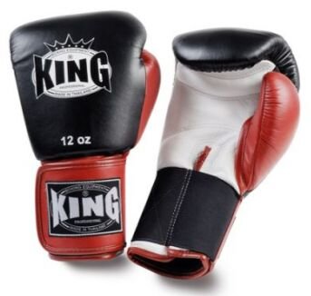 Перчатки боксерские тренировочные KING Professional красные, черные 10-14 oz (KBGPV)