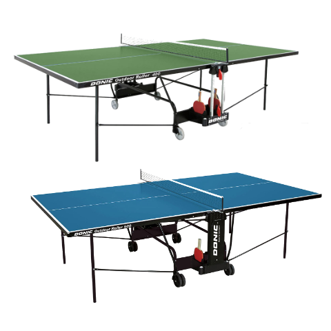 Всепогодный Теннисный стол Donic Outdoor Roller 600 зеленый, синий (230293)