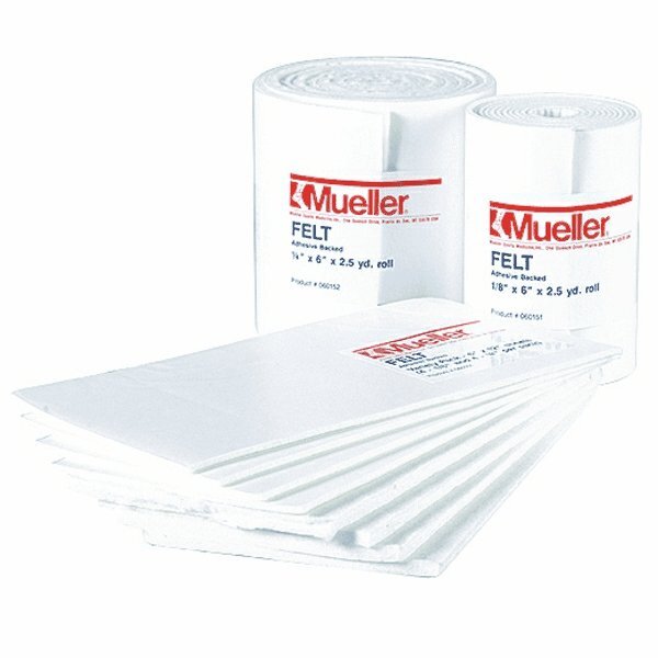 Ортопедический войлок Mueller 060151 Felt Adhesive Backed 1 рулон (0,3 см*15 см*2,5 м)