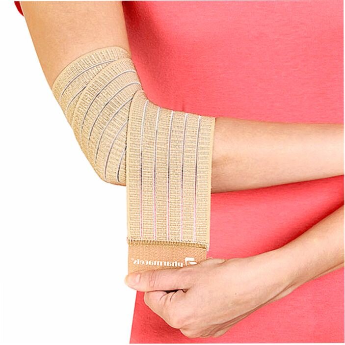 Фиксатор эластичный ленточный для локтя Elbow Wrap Pharmacels (7,5 см*60 см)