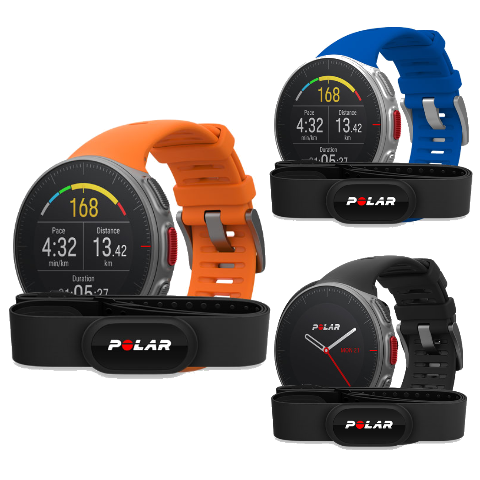 Мультиспортивные GPS-часы POLAR Vantage V с датчиком H10, цвет: оранжевый, синий, черный