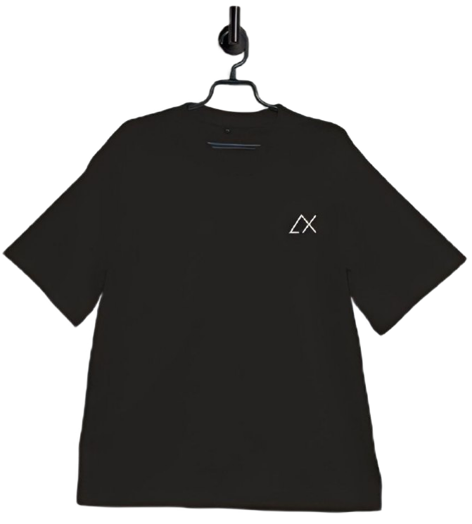 Дизайнерская футболка мужская AX Wear, черная, хлопок (AX-BK)
