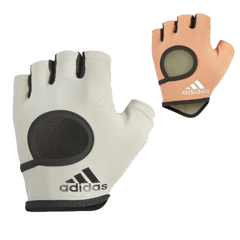 Перчатки для фитнеса (светло-серый, коралловый) Adidas, разм.S/M/L (ADGB-12643)