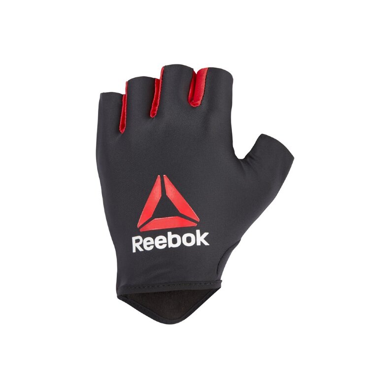 Перчатки для фитнеса Reebok (черный/красный),разм.S/M/L арт.(RAGB-13513)