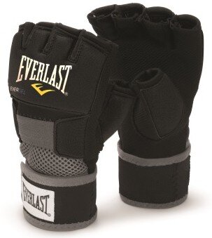Перчатки гелевые с бинтом Everlast Evergel, желтые, черные (4355)