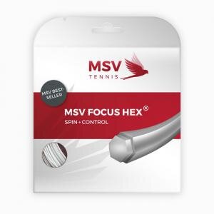 Теннисная струна Focus-Hex 1.23 White 12m MSV 