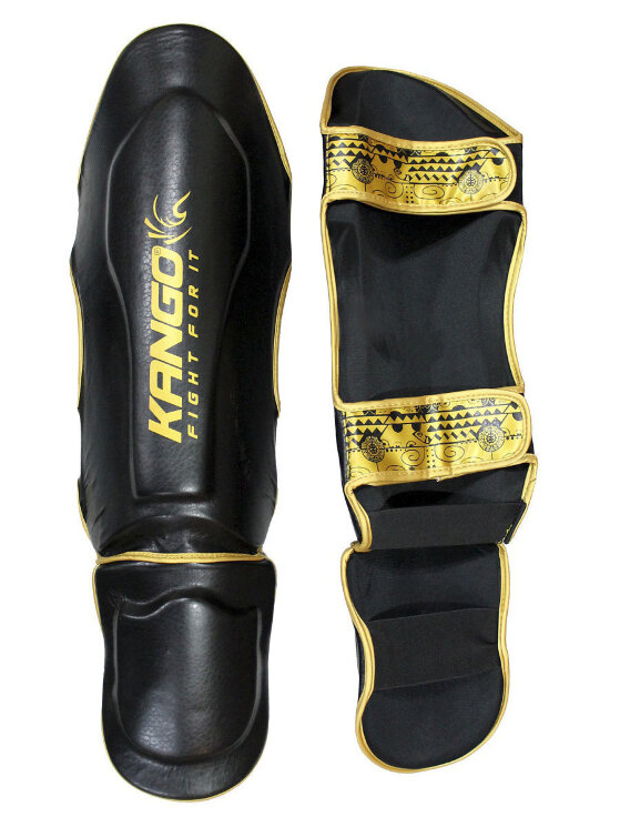 Щитки Kango SSK-053 Black/Golden PU (01723)