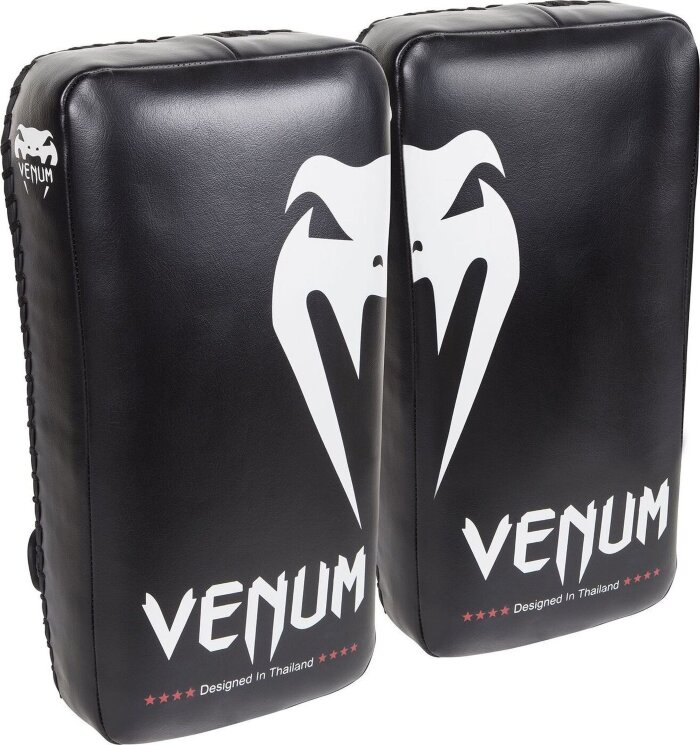Пэды Venum Giant Kick Pads Black/White (пара) (0707201)
