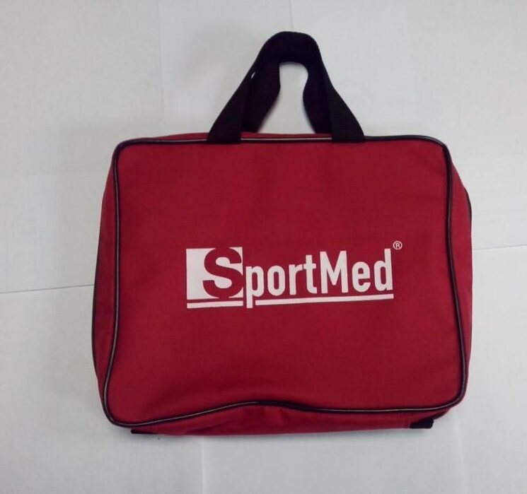 Сумка аптечка SportMed (26х22х8 см) (красная/черная)