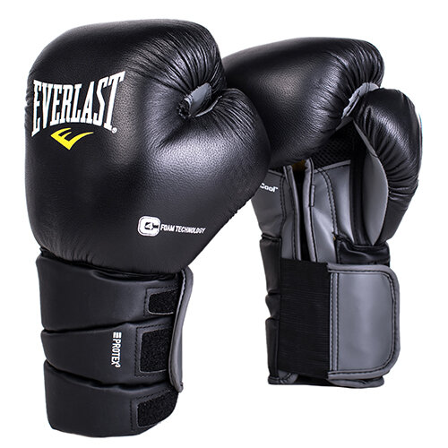 Перчатки тренировочные Everlast Protex3 Hook & Loop Training Gloves, кожа (111201SMU)