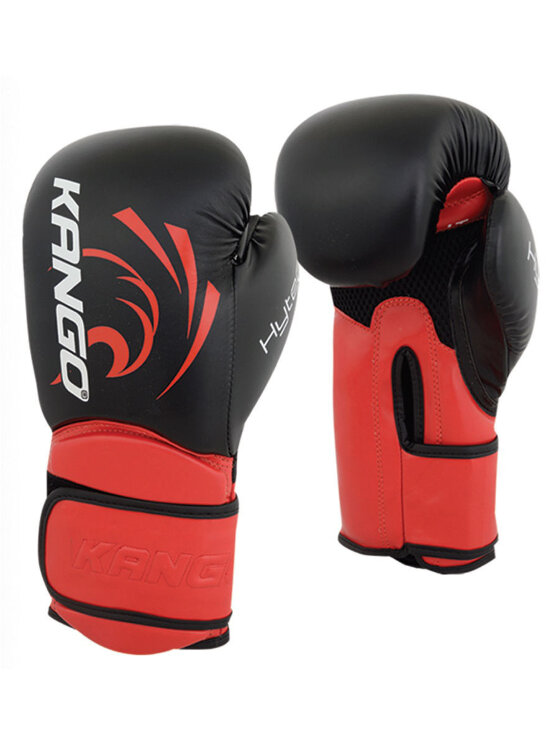 Перчатки боксерские Kango BVK-085 Black/Red PU (01685)
