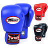 Перчатки боксерские Twins BGVL-3 для муай-тай, синие, красные, черные