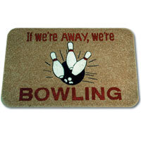 Сувенир Коврик напольный "If We're Away We're Bowling" Classic