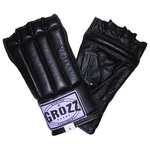 Шингарды Grozz, кожа, красные (TBG 5)